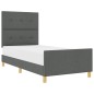 Struttura Letto vidaXL Grigia Scura 90x200 cm in Tessuto