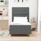 Struttura Letto vidaXL Grigia Scura 90x200 cm in Tessuto