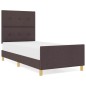 Struttura Letto vidaXL Marrone Scuro 90x200 cm Tessuto
