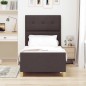 Struttura Letto vidaXL Marrone Scuro 90x200 cm Tessuto