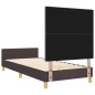 Struttura Letto vidaXL Marrone Scuro 90x200 cm Tessuto