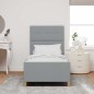 Struttura letto vidaXL Grigio chiaro 100x200 cm in tessuto