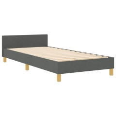 vidaXL Letto Grigio Scuro 100x200 cm Tessuto