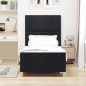 Letto vidaXL Nero 100x200 cm in Tessuto