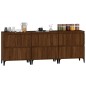Credenze 3pz Rovere Marrone 60x35x70 cm in Legno Multistrato