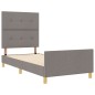 Struttura Letto Tortora 100x200 cm in Tessuto vidaXL