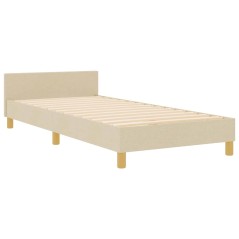 vidaXL Letto Matrimoniale Crema 100x200 cm Tessuto