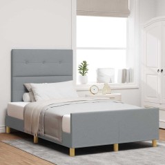 Letto vidaXL Grigio chiaro 120x190 cm Tessuto