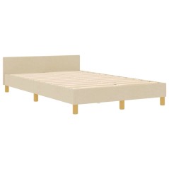 Rete letto vidaXL in Crema, 120x190 cm, Realizzata in Tessuto