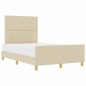 Rete letto vidaXL in Crema, 120x190 cm, Realizzata in Tessuto Rete letto vidaXL in Crema, 120x190 cm, Realizzata in Tessuto