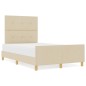 Rete letto vidaXL in Crema, 120x190 cm, Realizzata in Tessuto Rete letto vidaXL in Crema, 120x190 cm, Realizzata in Tessuto