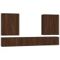 Set Mobili Porta TV 8pz Rovere Marrone in Legno Multistrato Set Mobili Porta TV 8pz Rovere Marrone in Legno Multistrato