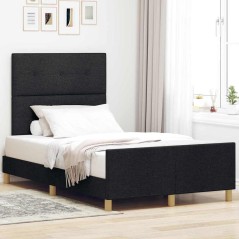 Struttura Letto vidaXL Nera 120x200 cm Tessuto