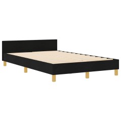 Struttura Letto vidaXL Nera 120x200 cm Tessuto