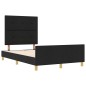 Struttura Letto vidaXL Nera 120x200 cm Tessuto