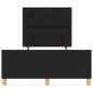Struttura Letto vidaXL Nera 120x200 cm Tessuto