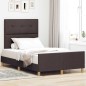 Struttura Letto vidaXL Marrone Scuro 120x200 cm Tessuto Struttura Letto vidaXL Marrone Scuro 120x200 cm Tessuto