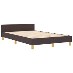 Struttura Letto vidaXL Marrone Scuro 120x200 cm Tessuto