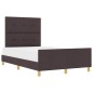 Struttura Letto vidaXL Marrone Scuro 120x200 cm Tessuto Struttura Letto vidaXL Marrone Scuro 120x200 cm Tessuto