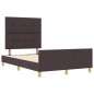 Struttura Letto vidaXL Marrone Scuro 120x200 cm Tessuto Struttura Letto vidaXL Marrone Scuro 120x200 cm Tessuto