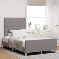 vidaXL Struttura Letto Tortora 120x200 cm Tessuto