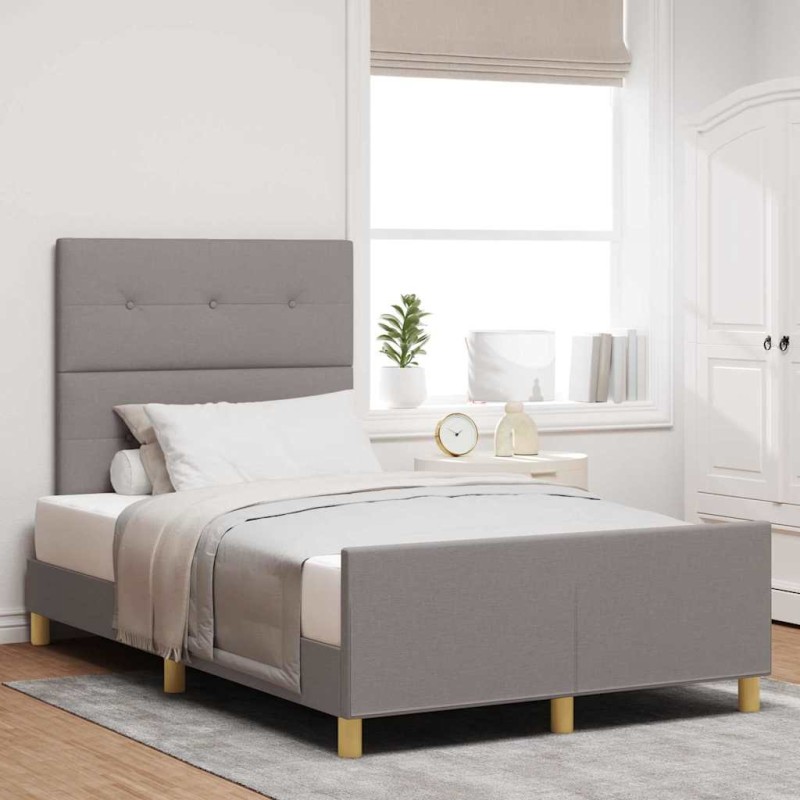 vidaXL Struttura Letto Tortora 120x200 cm Tessuto vidaXL Struttura Letto Tortora 120x200 cm Tessuto