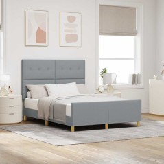 vidaXL Struttura del letto Grigio chiaro 140x190 cm Tessuto