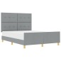 vidaXL Struttura del letto Grigio chiaro 140x190 cm Tessuto