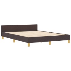 vidaXL Struttura Letto Marrone Scuro 140x190 cm Tessuto