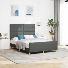 vidaXL Rete Letto Grigio Scuro 140x200 cm Tessuto