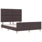 Struttura Letto vidaXL Marrone Scuro 140x200 cm Tessuto