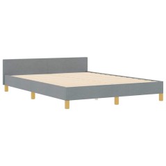 Letto vidaXL Grigio chiaro 160x200 cm in tessuto