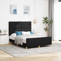 vidaXL Struttura Letto Nera 160x200 cm Tessuto