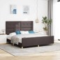 vidaXL Struttura del Letto Marrone Scuro 180x200 cm in Tessuto