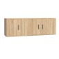 Set di Mobili Porta TV 2 pz Rovere Sonoma in Legno Multistrato