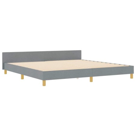 vidaXL Letto Grigio Chiaro 200x200 cm in Tessuto