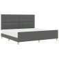 vidaXL Struttura del letto Grigio scuro 200x200 cm Tessuto