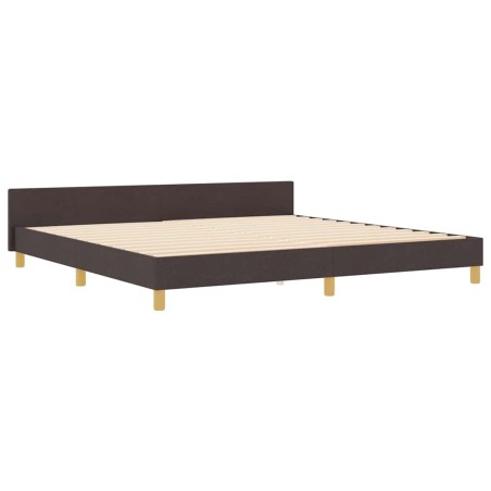 Struttura Letto vidaXL Marrone Scuro 200x200 cm in Tessuto