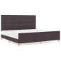 Struttura Letto vidaXL Marrone Scuro 200x200 cm in Tessuto Struttura Letto vidaXL Marrone Scuro 200x200 cm in Tessuto