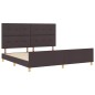Struttura Letto vidaXL Marrone Scuro 200x200 cm in Tessuto Struttura Letto vidaXL Marrone Scuro 200x200 cm in Tessuto