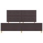 Struttura Letto vidaXL Marrone Scuro 200x200 cm in Tessuto Struttura Letto vidaXL Marrone Scuro 200x200 cm in Tessuto