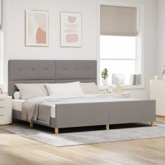 Struttura letto vidaXL Tortora 200x200 cm in tessuto