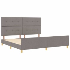 Struttura letto vidaXL Tortora 200x200 cm in tessuto