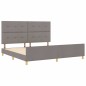 Struttura letto vidaXL Tortora 200x200 cm in tessuto Struttura letto vidaXL Tortora 200x200 cm in tessuto