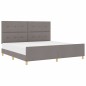 Struttura letto vidaXL Tortora 200x200 cm in tessuto Struttura letto vidaXL Tortora 200x200 cm in tessuto