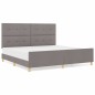 Struttura letto vidaXL Tortora 200x200 cm in tessuto Struttura letto vidaXL Tortora 200x200 cm in tessuto