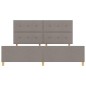 Struttura letto vidaXL Tortora 200x200 cm in tessuto Struttura letto vidaXL Tortora 200x200 cm in tessuto