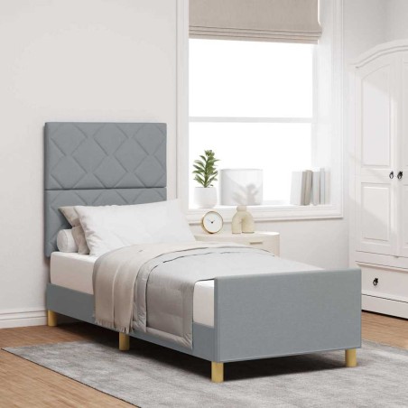 vidaXL Struttura del letto Grigio chiaro 80x200 cm Tessuto