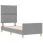 vidaXL Struttura del letto Grigio chiaro 80x200 cm Tessuto