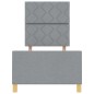vidaXL Struttura del letto Grigio chiaro 80x200 cm Tessuto
